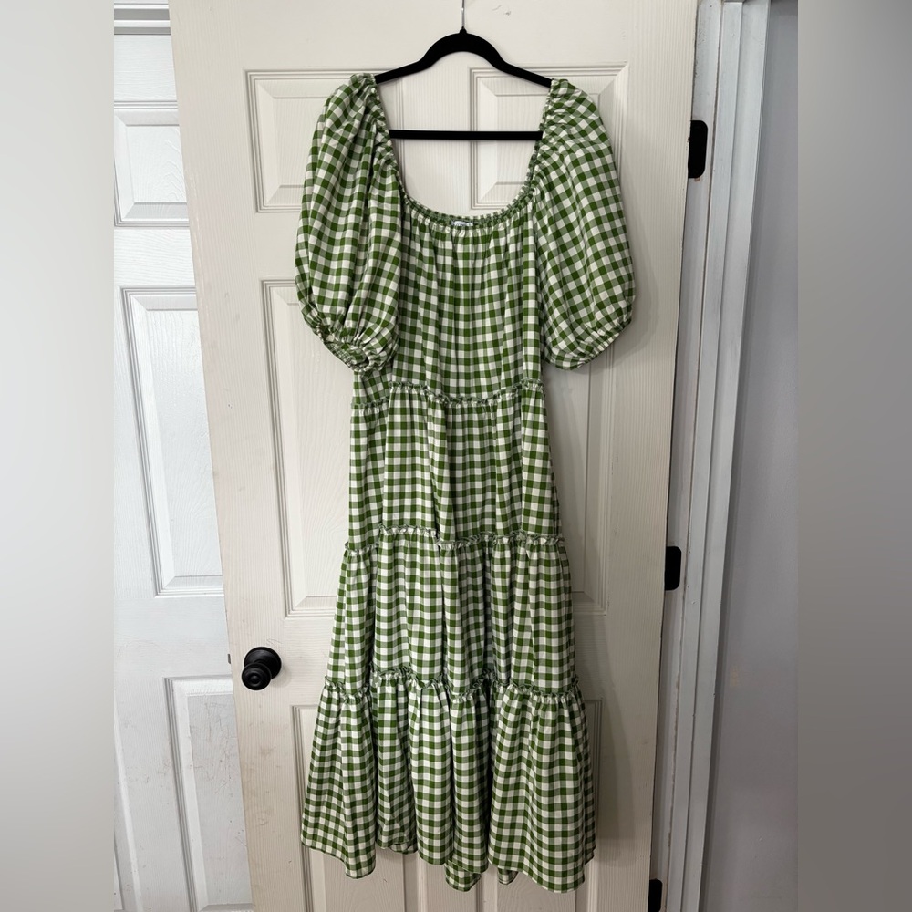 Shop Zoco Green Gingham Daymaker Dress